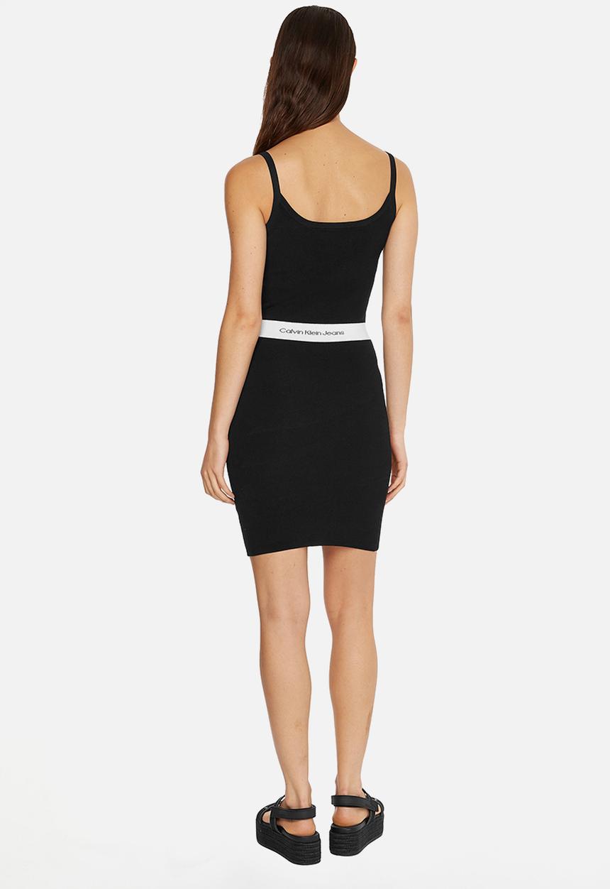 Calvin Klein - Two tone monogram skirt - black