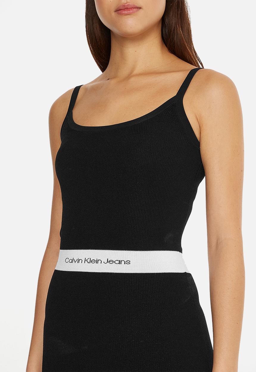 Calvin Klein - Two tone monogram skirt - black