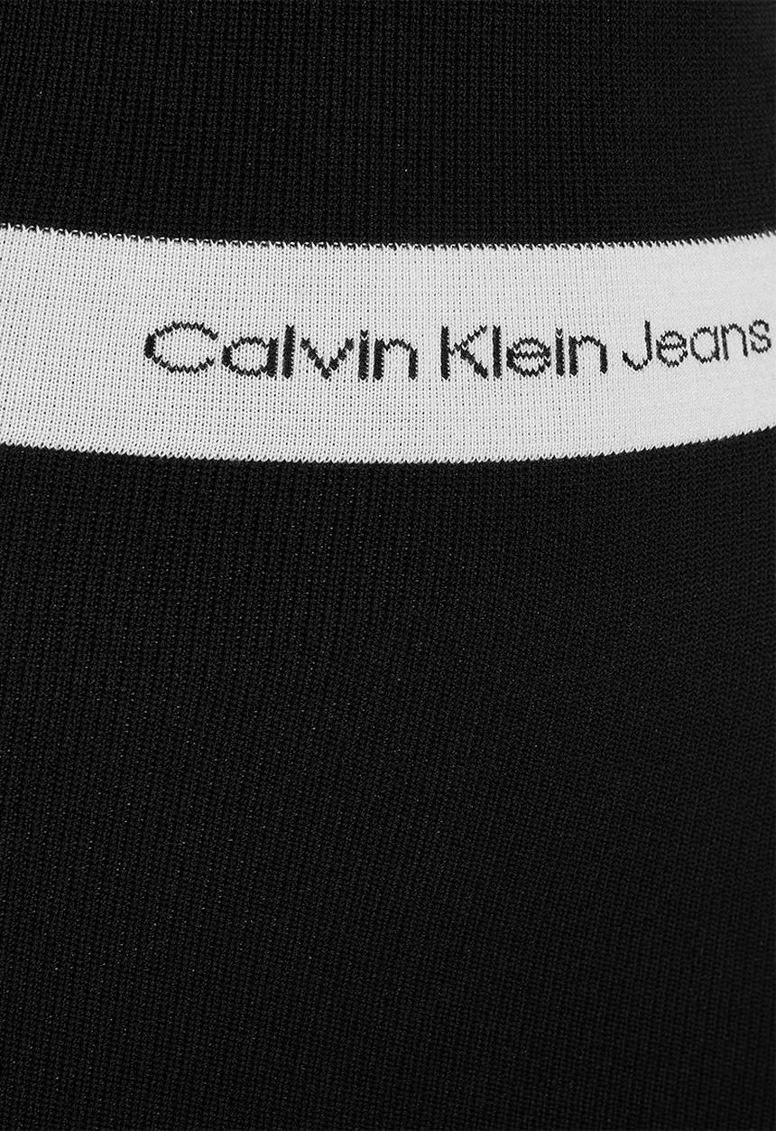 Calvin Klein - Two tone monogram skirt - black