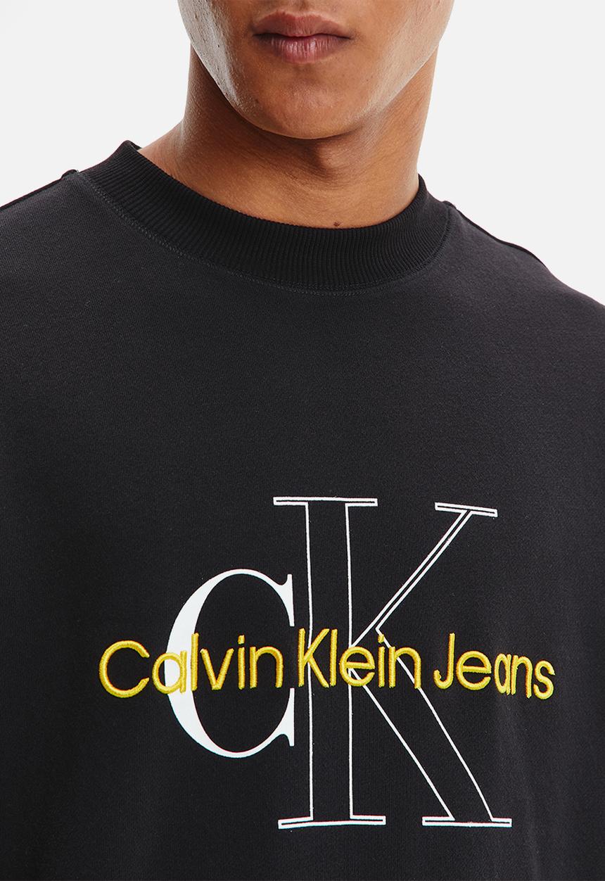 Calvin Klein - Two tone monogram crew neck - ck black