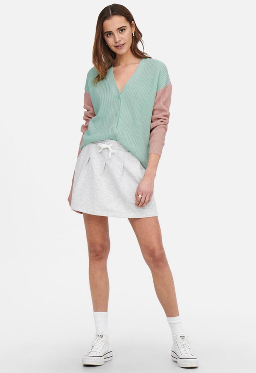 ONLY - Nicci long sleeve block cardigan - harbor gray