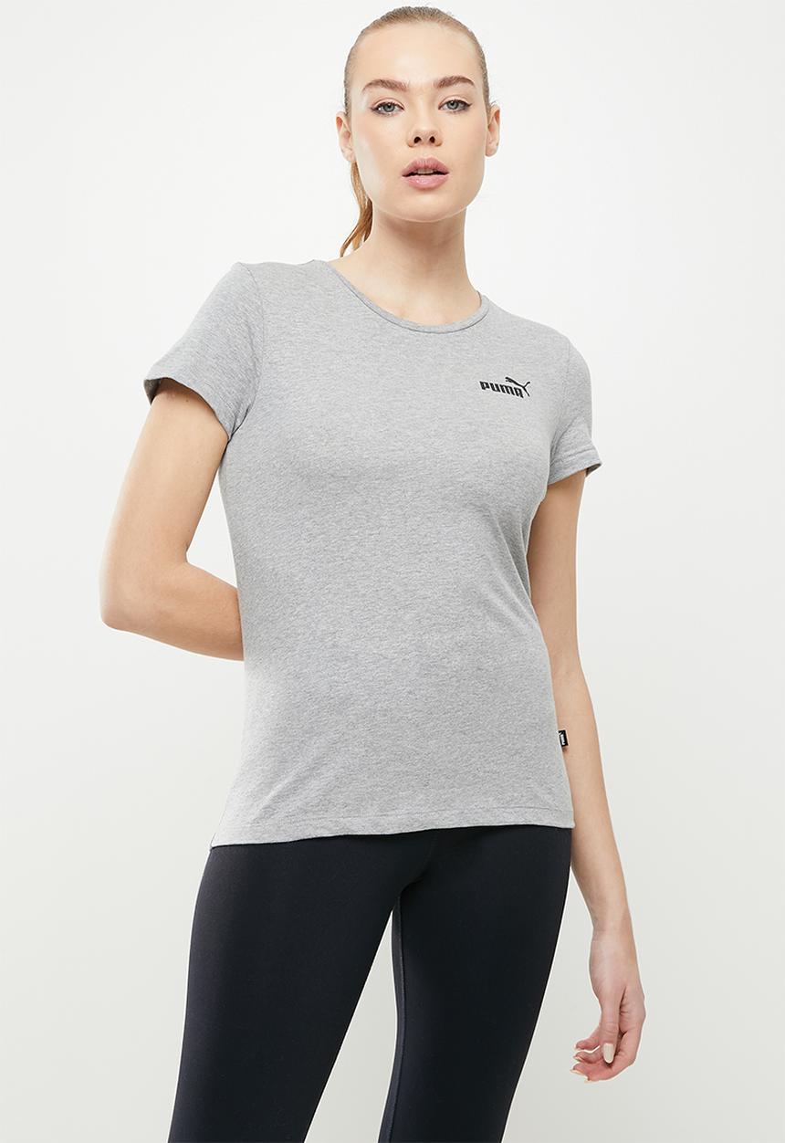 PUMA - Ess small logo tee - light grey heather