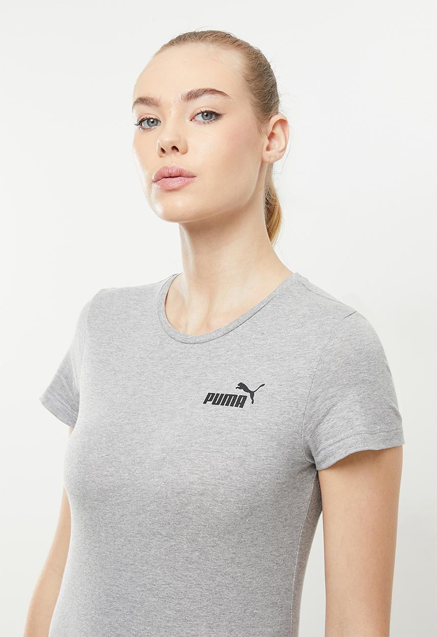 PUMA - Ess small logo tee - light grey heather