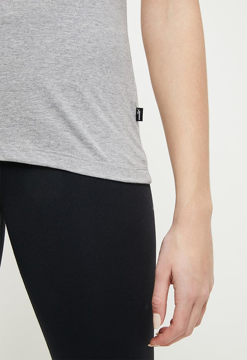 PUMA - Ess small logo tee - light grey heather