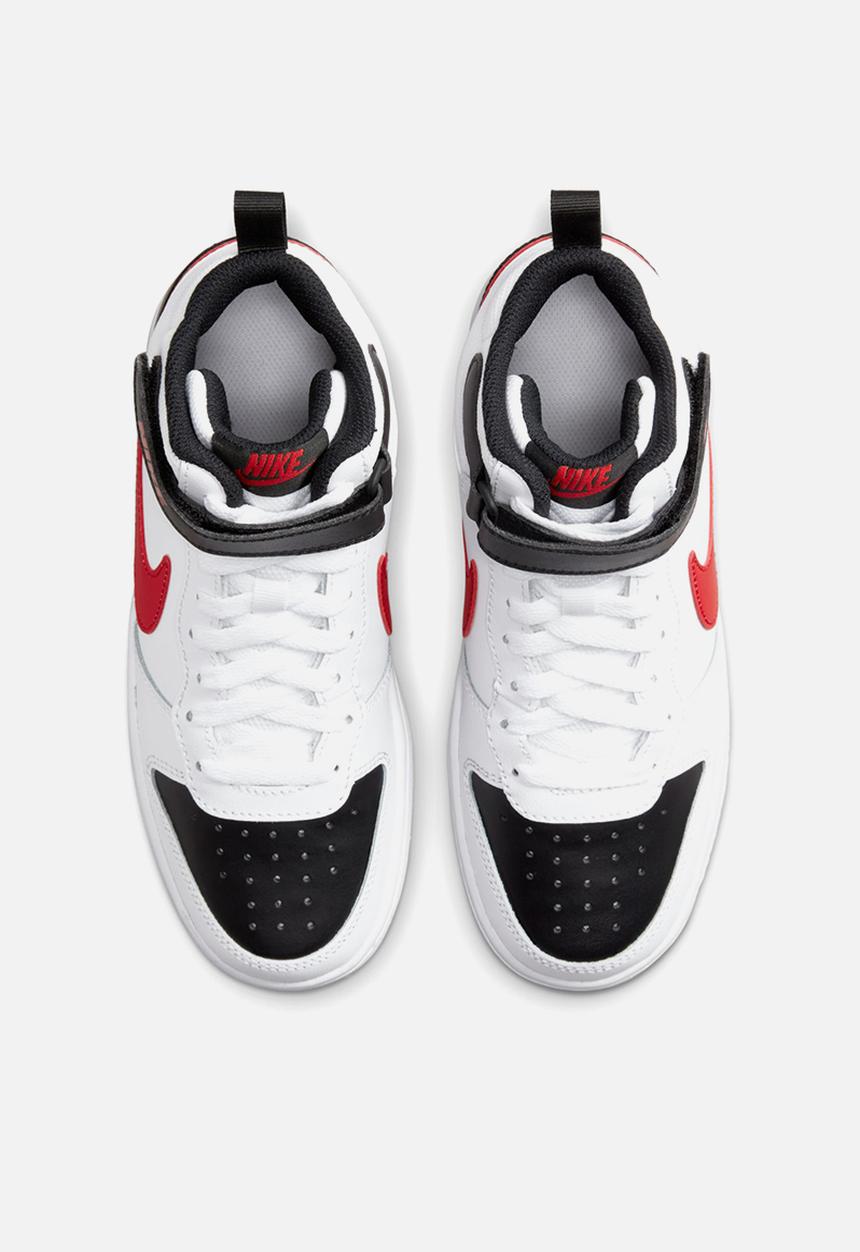 Nike - Court borough mid 2 (gs) - white/university red-black
