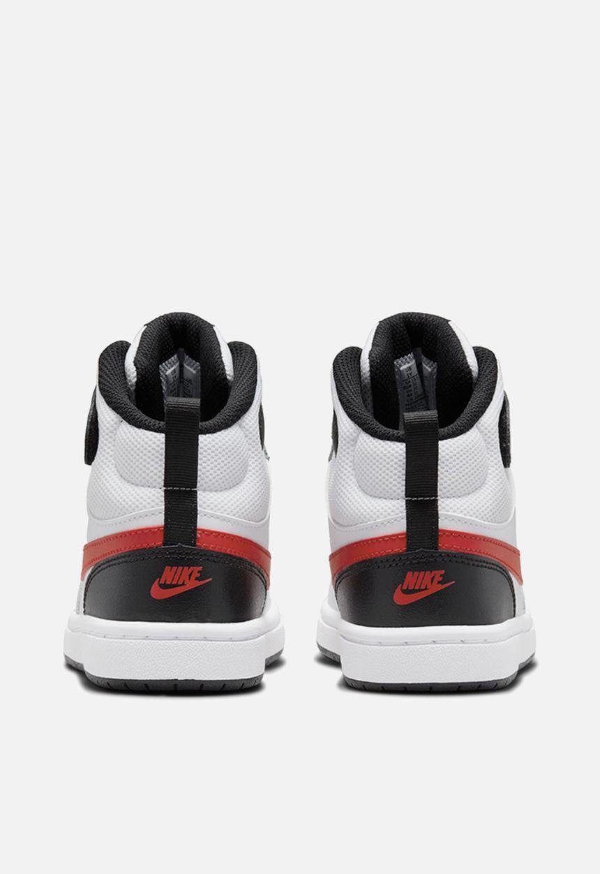 Nike - Court borough mid 2 (psv) - white/university red-black