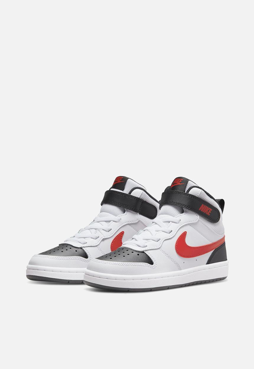 Nike - Court borough mid 2 (psv) - white/university red-black