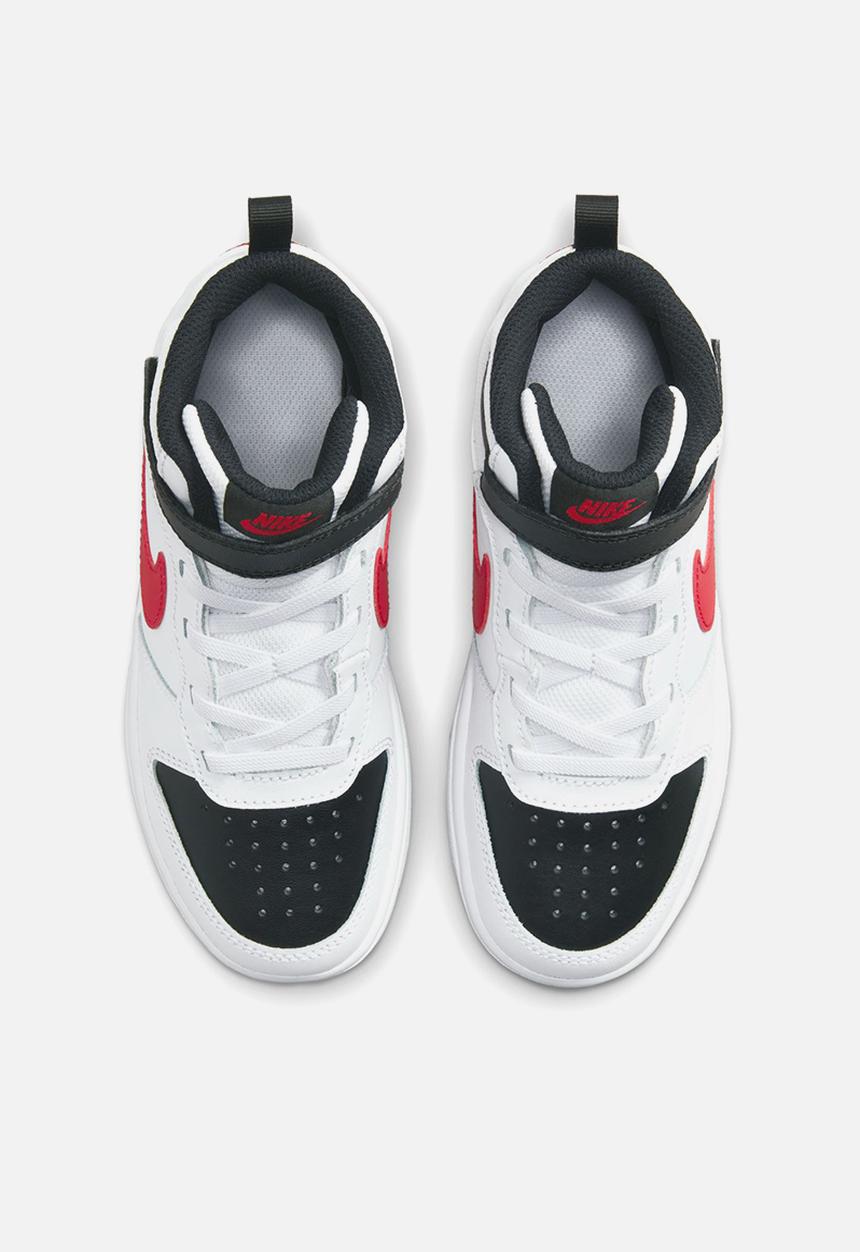 Nike - Court borough mid 2 (psv) - white/university red-black