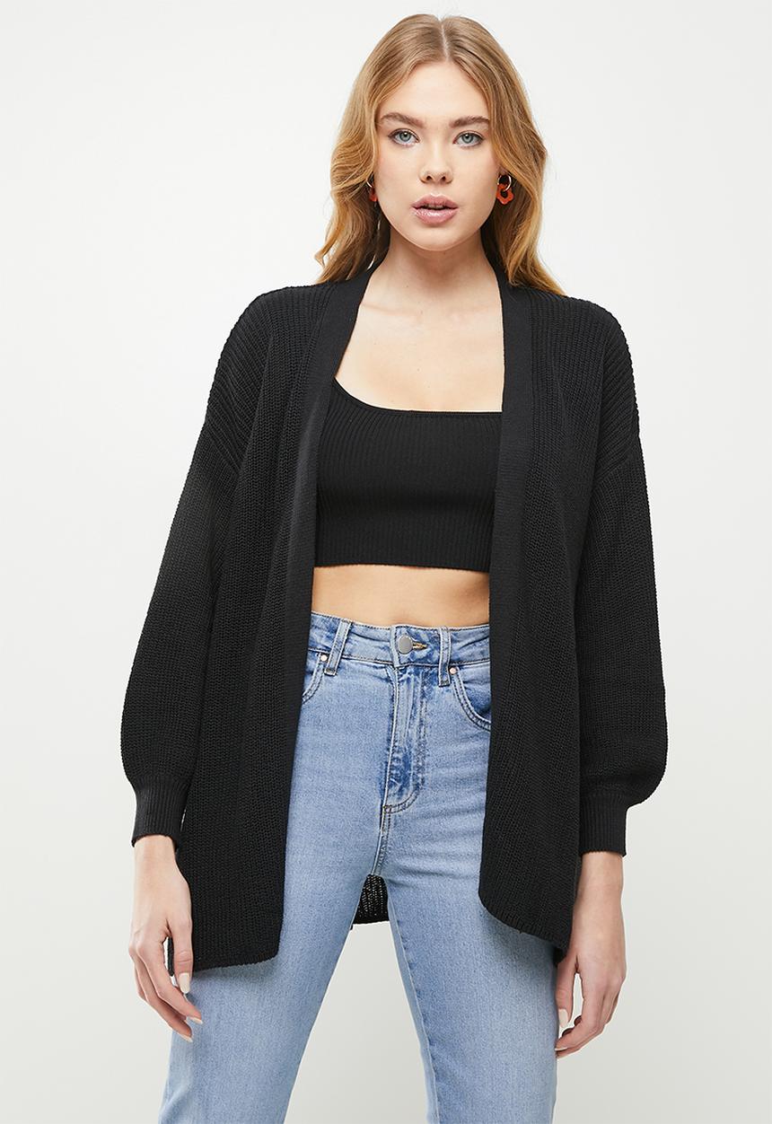 Cotton On - Bump friendly everyday boyfriend cardigan - black