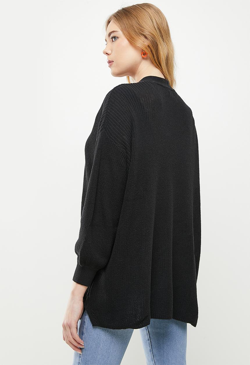 Cotton On - Bump friendly everyday boyfriend cardigan - black