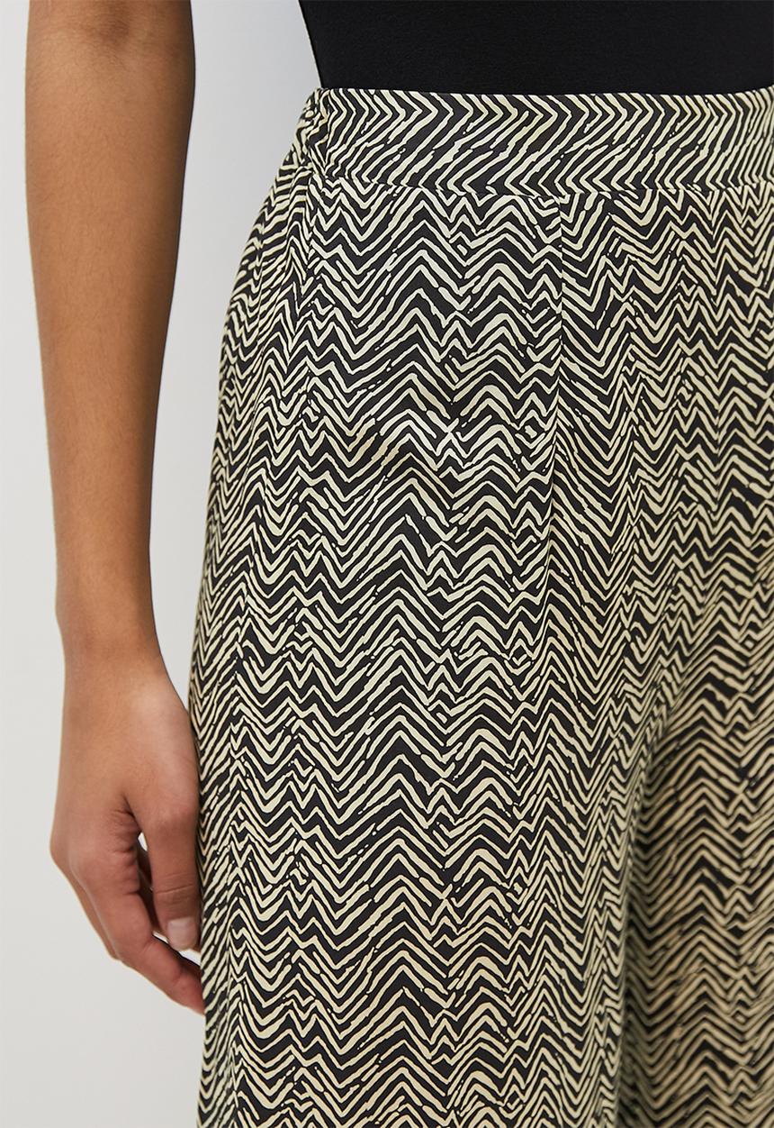 edit - Printed high-waist pallazzo - neutral & black