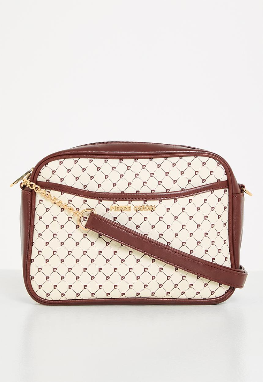 Pierre Cardin - Pc logo e/w chain crossbody - cream brown