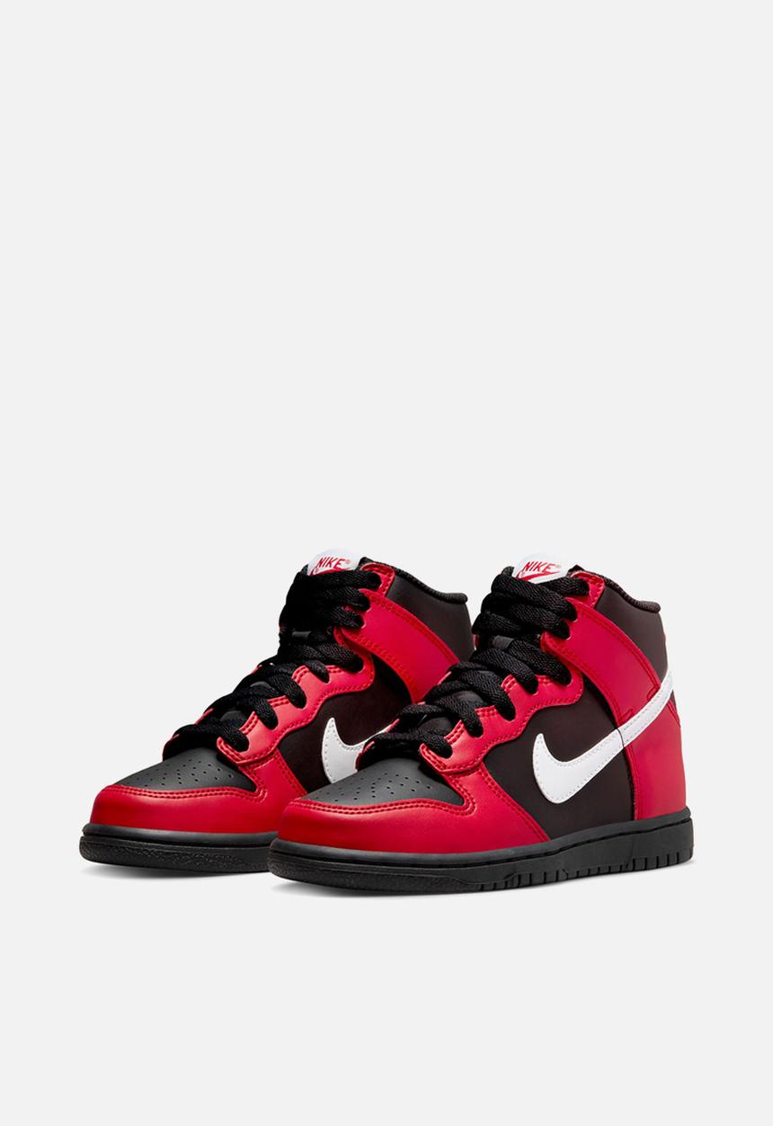 Nike - Nike dunk high - black/white-university red
