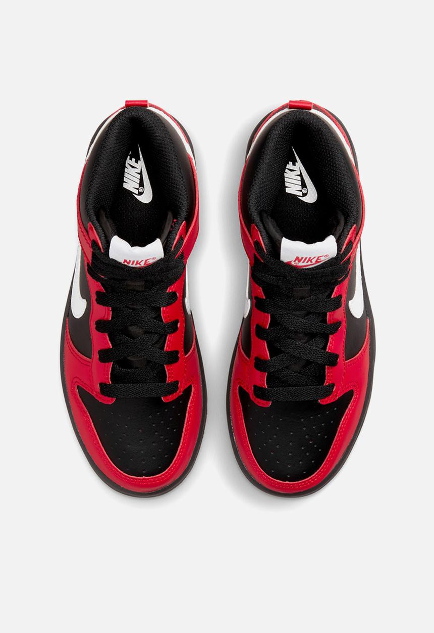 Nike - Nike dunk high - black/white-university red