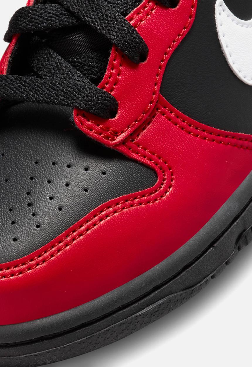 Nike - Nike dunk high - black/white-university red