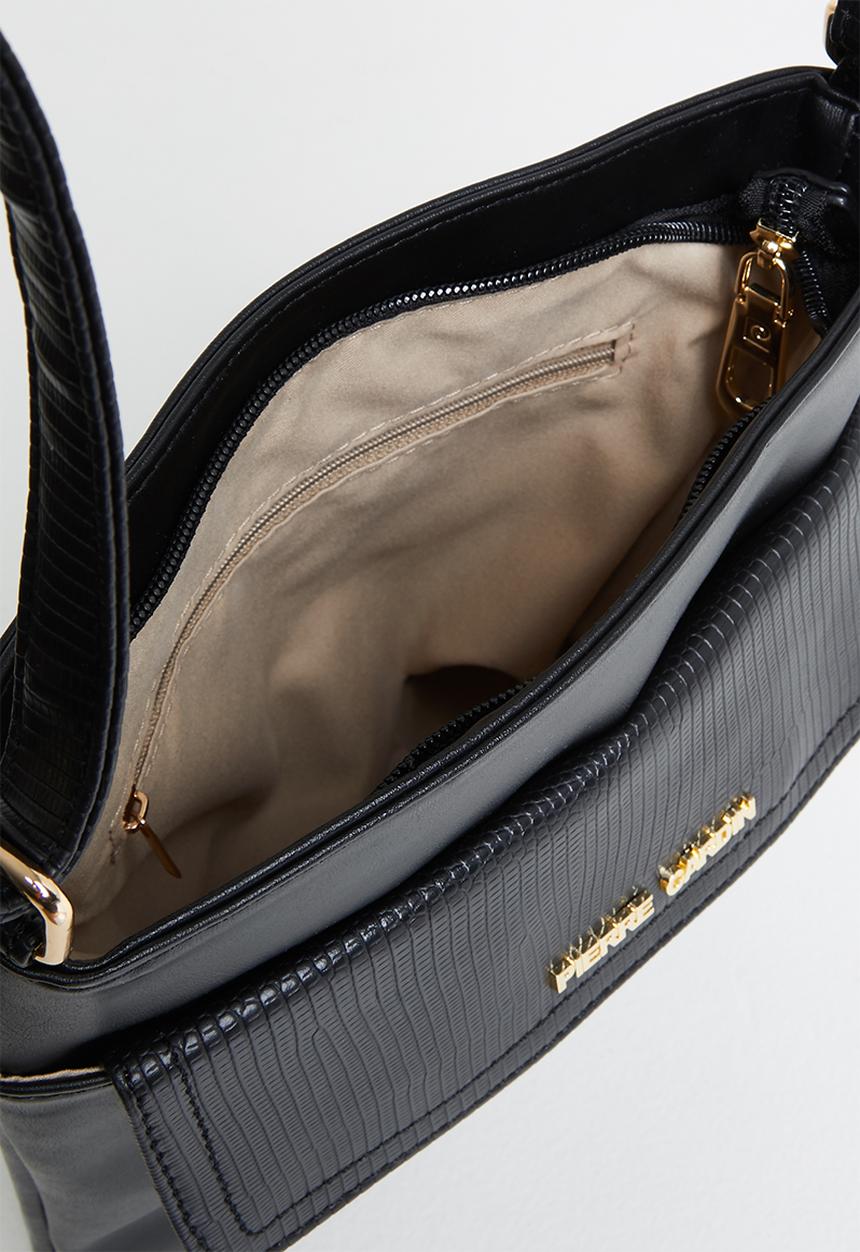 Pierre Cardin - Londi textured trim crossbody - black
