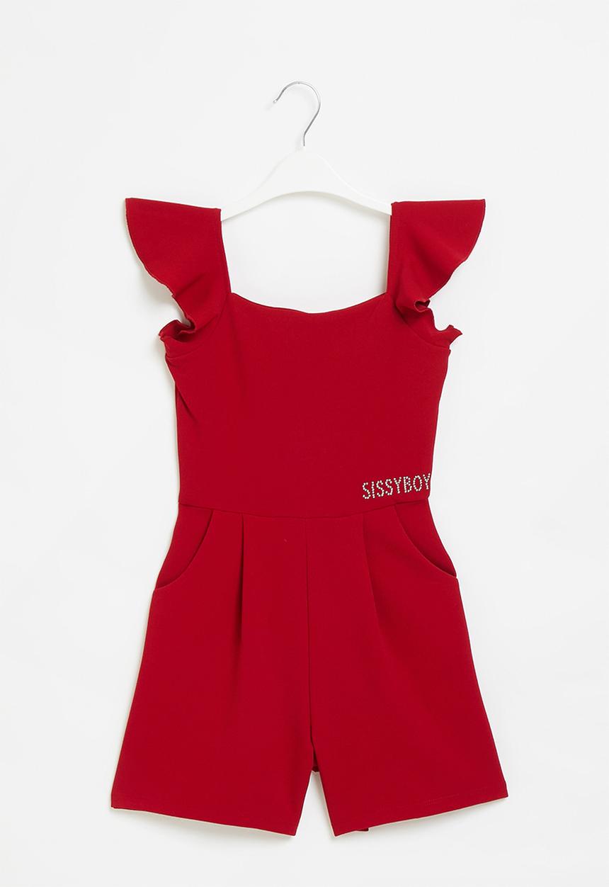 SISSY BOY - Playsuit with ruffle straps - red
