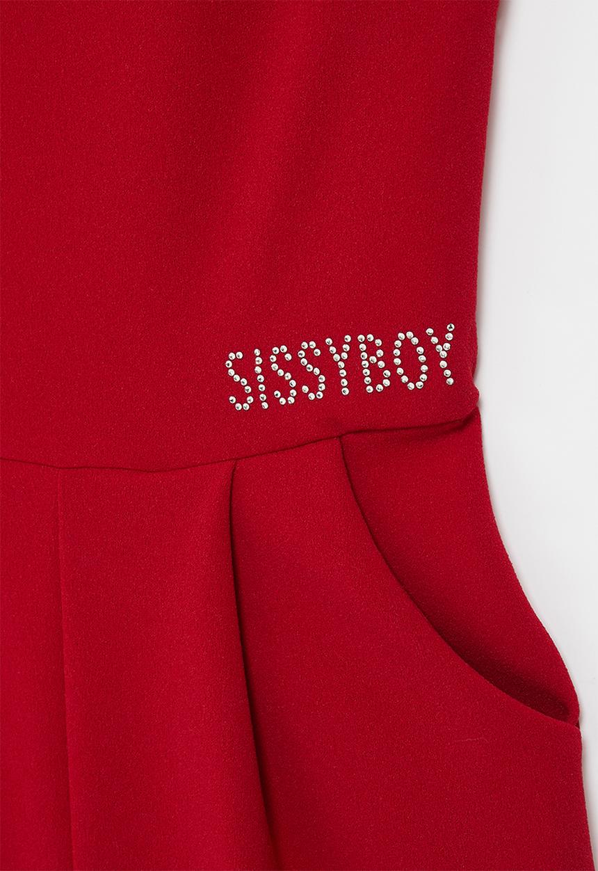 SISSY BOY - Playsuit with ruffle straps - red