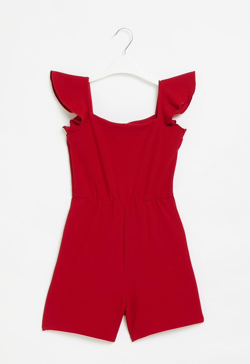 SISSY BOY - Playsuit with ruffle straps - red