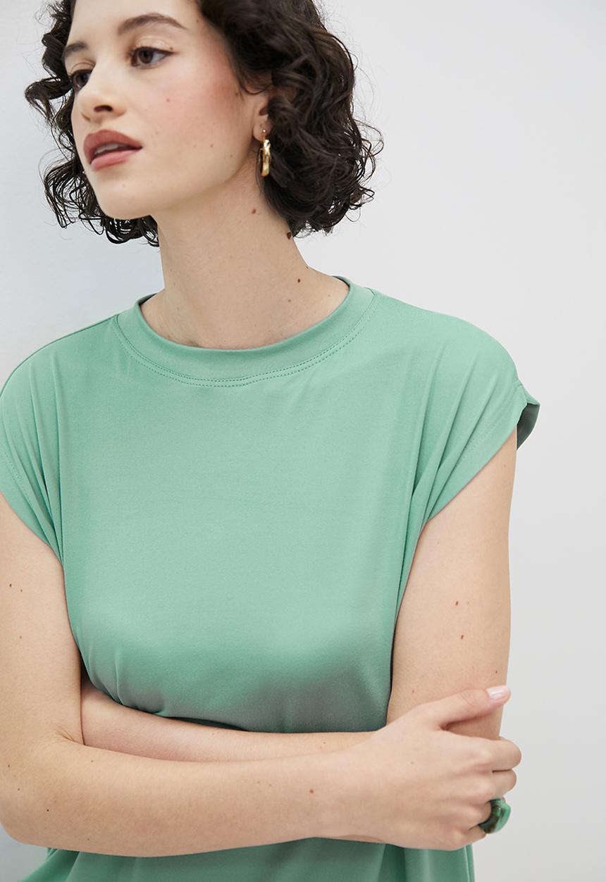 Superbalist - Side ruched column tee dress - seafoam