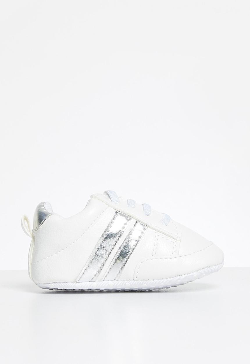 Pop Candy - Baby sneaker - white & silver