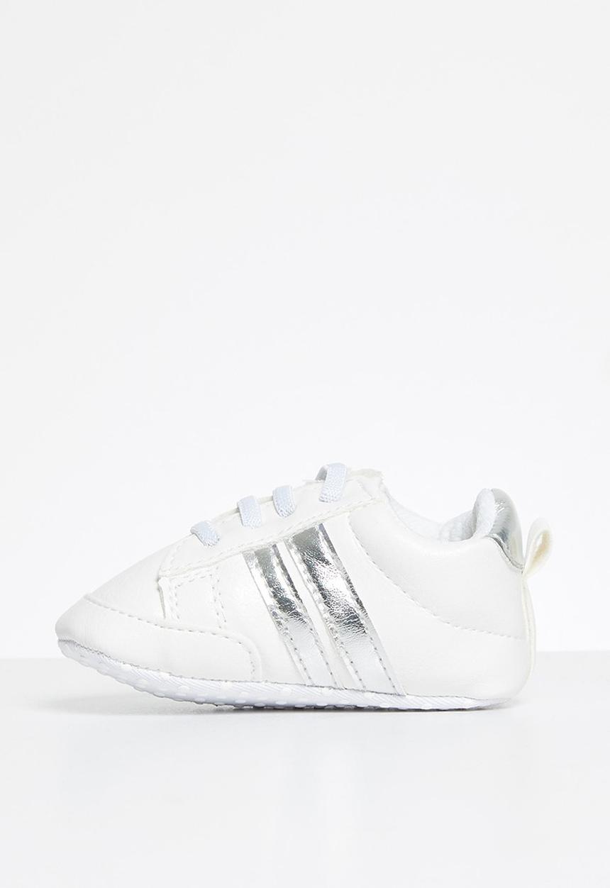Pop Candy - Baby sneaker - white & silver