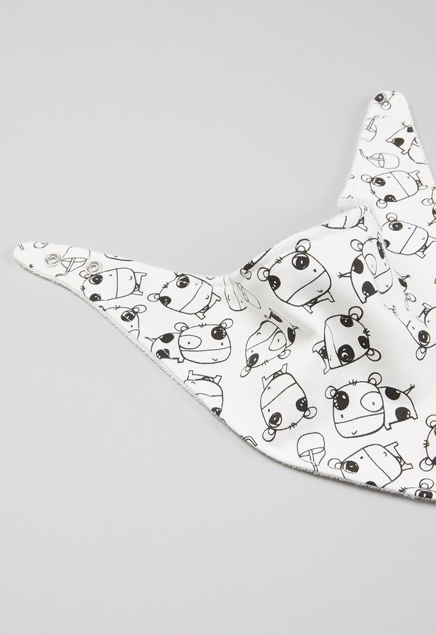 Pop Candy - Cow 3 pack bibs - white