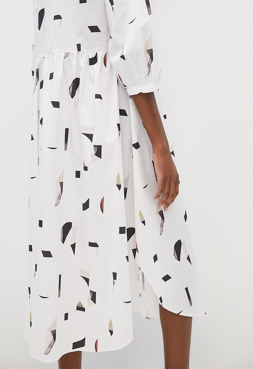 Superbalist - Wrap babydoll dress - white based cutout print