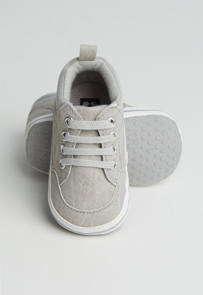 Pop Candy - Baby boys hi top sneaker - grey