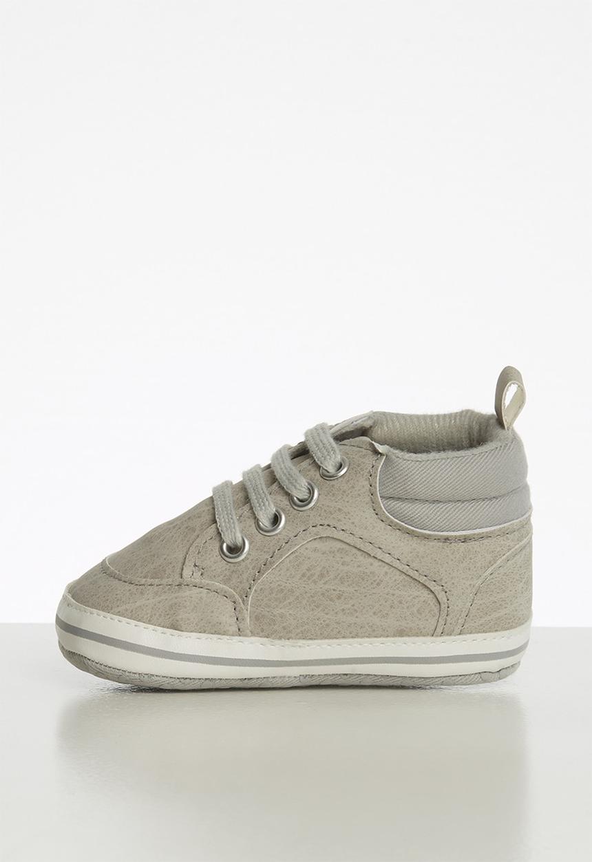 Pop Candy - Baby boys hi top sneaker - grey