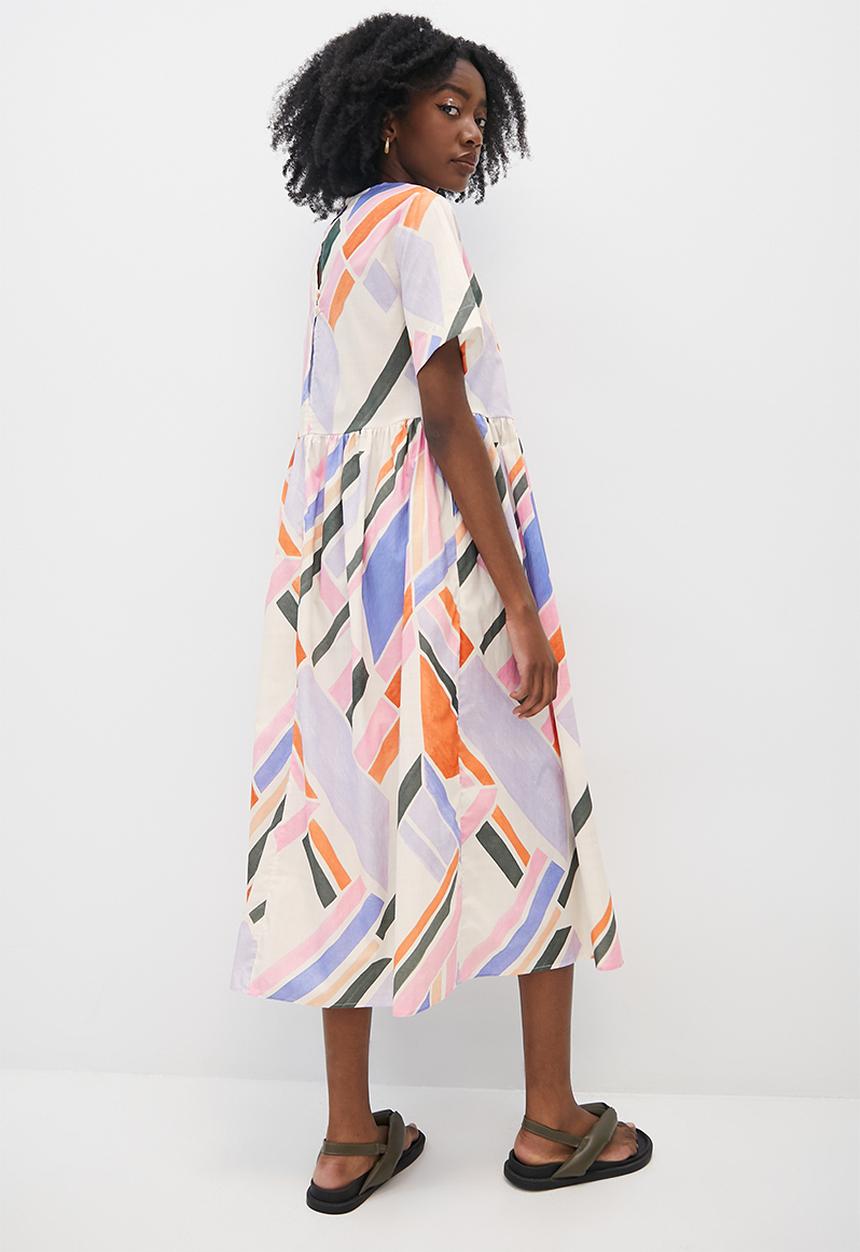 Superbalist - Baby doll midi - geometric pattern
