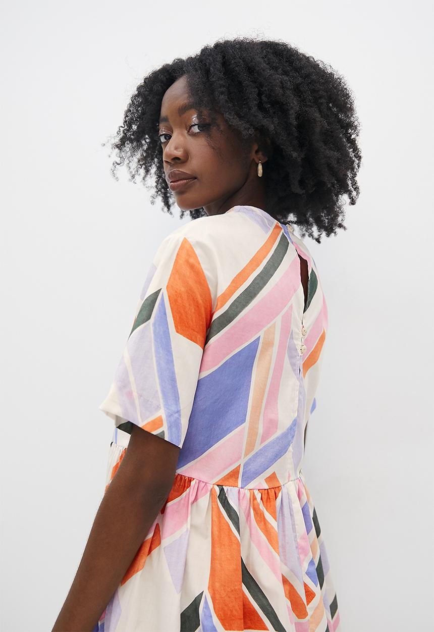 Superbalist - Baby doll midi - geometric pattern
