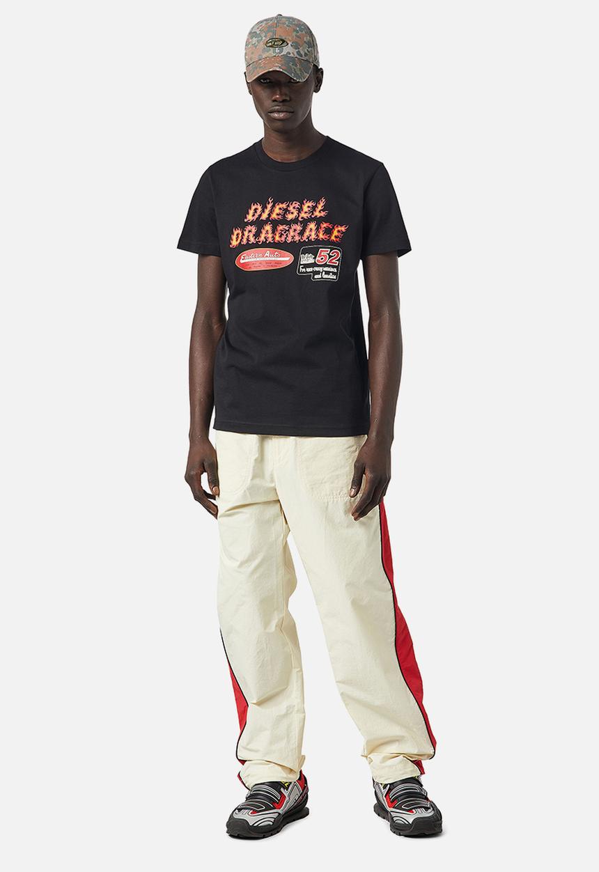 Diesel  - T-diegor-c7 printed short sleeve tee - black