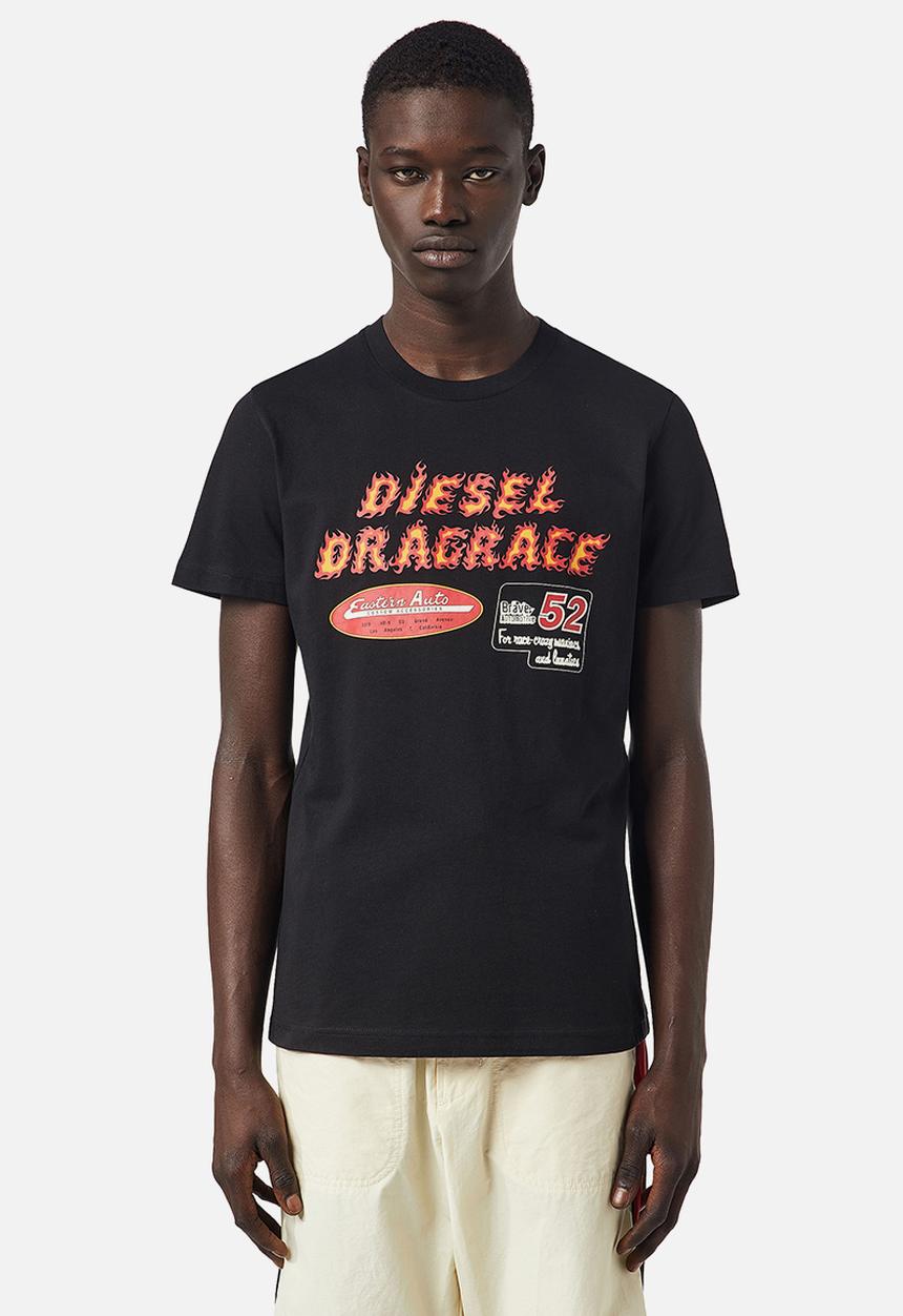 Diesel  - T-diegor-c7 printed short sleeve tee - black