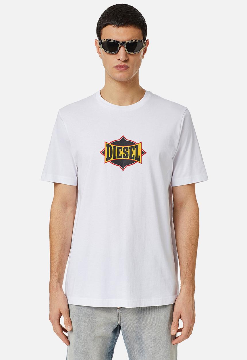 Diesel  - T-just-c13 printed short sleeve tee - white