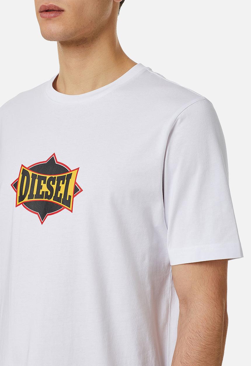 Diesel  - T-just-c13 printed short sleeve tee - white