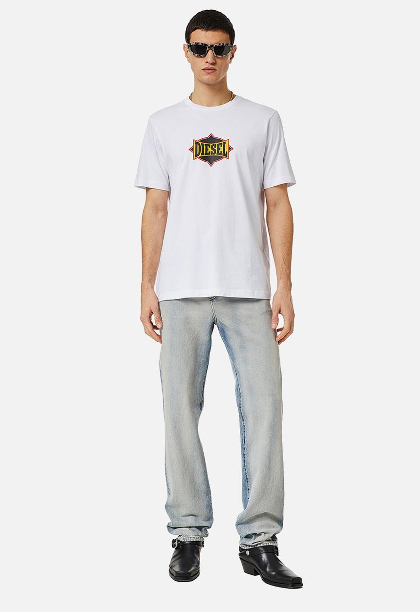 Diesel  - T-just-c13 printed short sleeve tee - white