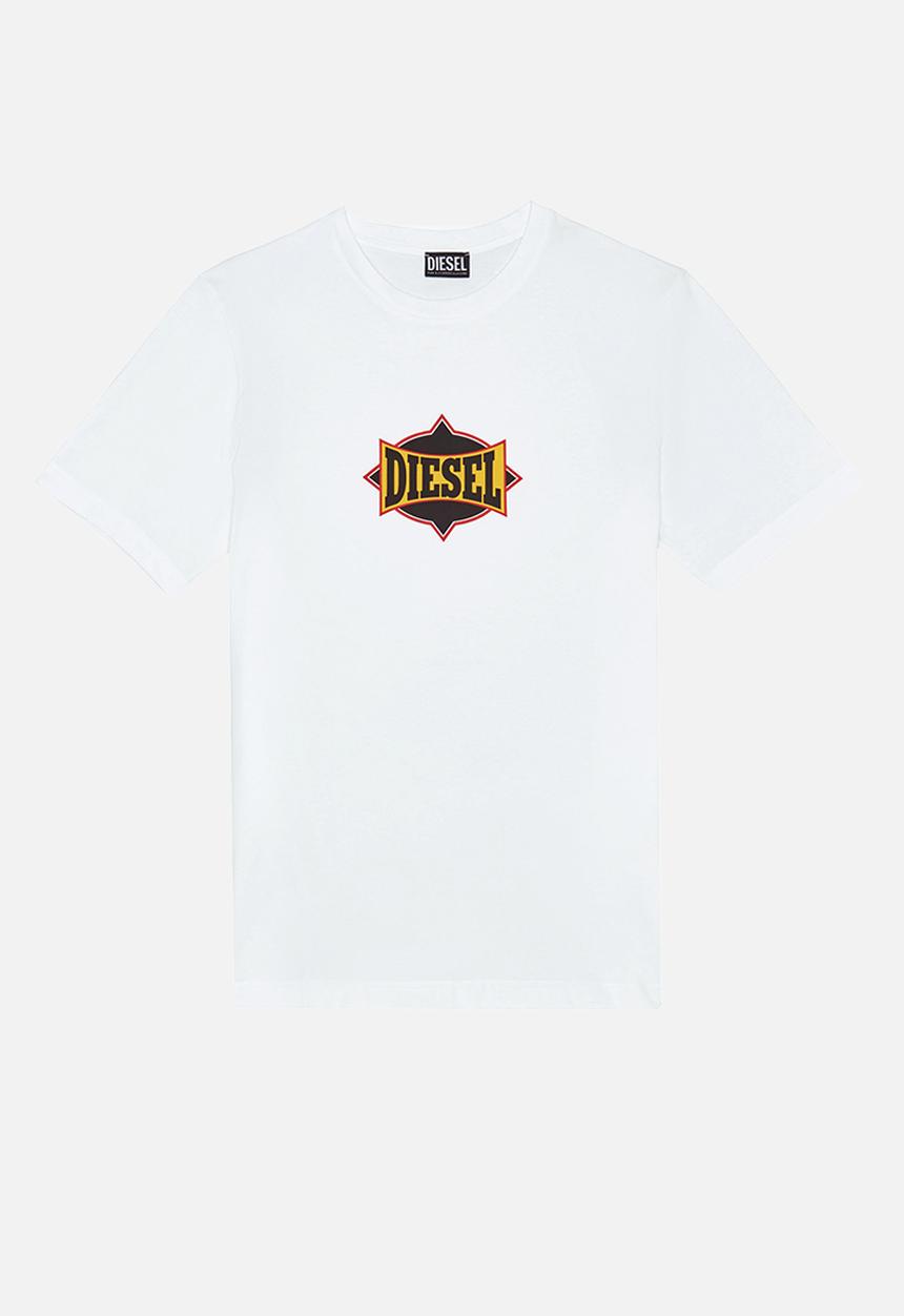 Diesel  - T-just-c13 printed short sleeve tee - white