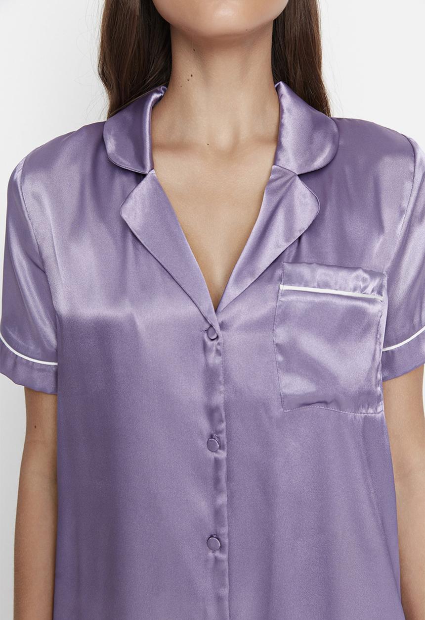 Trendyol - Satin pajamas set - lilac