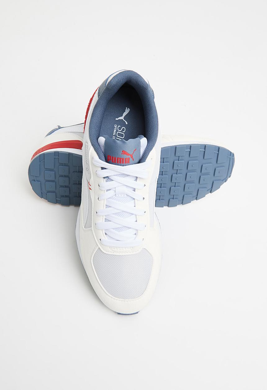 PUMA - Graviton jr - nimbus cloud-puma white-evening sky-high risk red