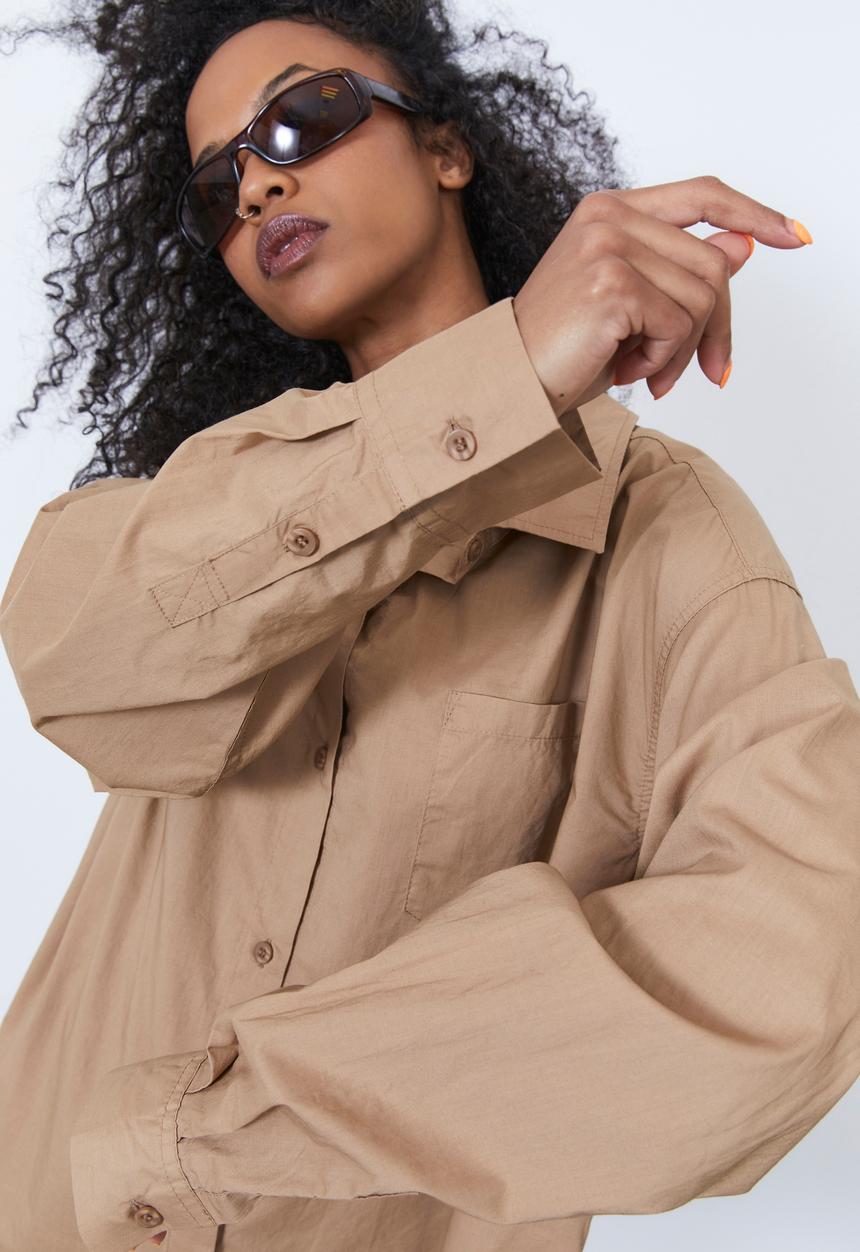 Factorie - Oversized shirt - tigers eye