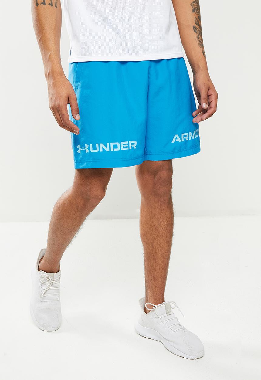 Under Armour - UA Woven Graphic Wordmark shorts - cruise blue
