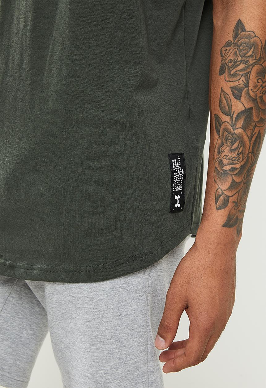Under Armour - UA Project Rock 100 Percent SS Tee- baroque green