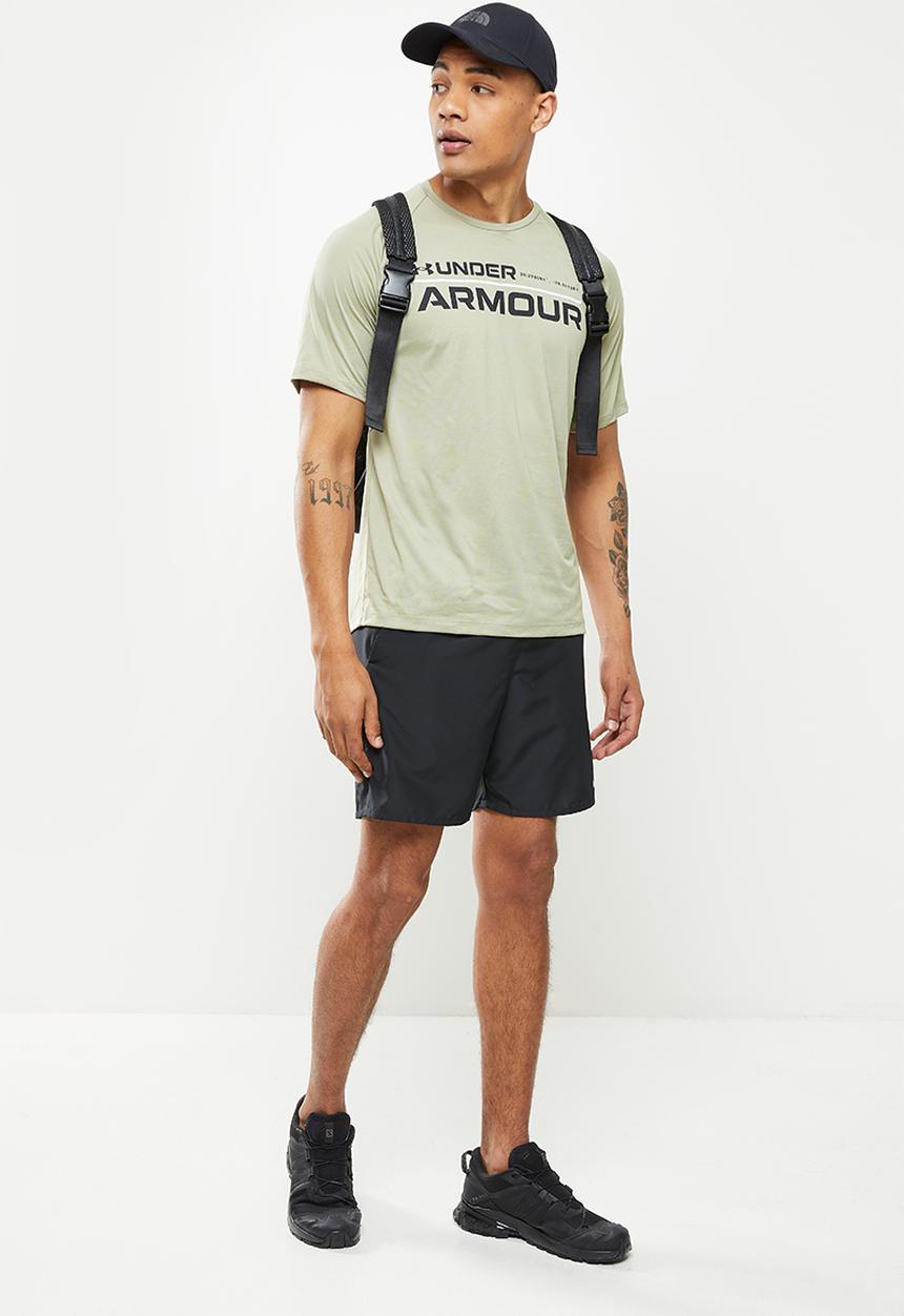 Under Armour - UA Tech™ 2.0 Wordmark Short Sleeve Tee - khaki gey
