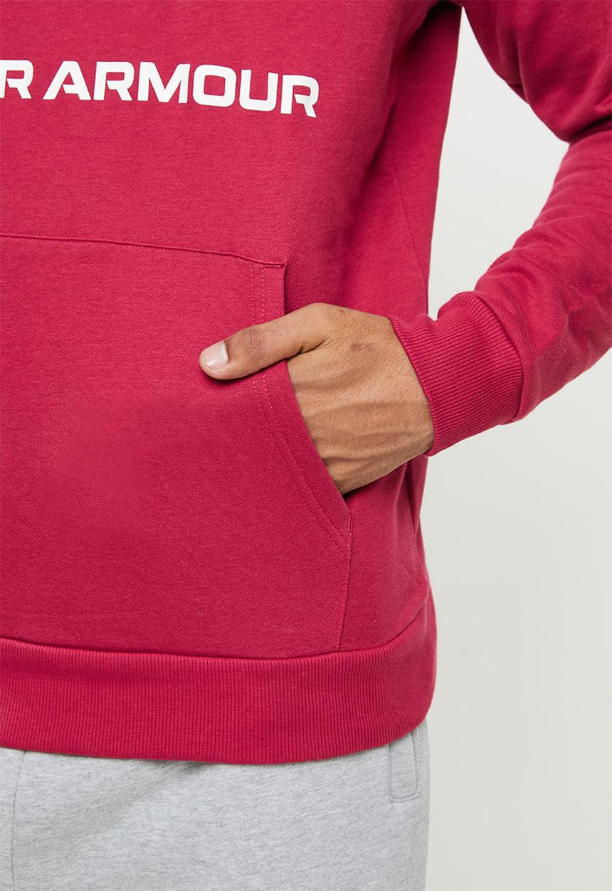 Under Armour - Ua rival fleece big logo hoodie - black rose