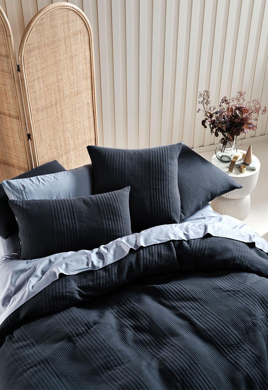 Linen House - Osmond duvet cover set - slate