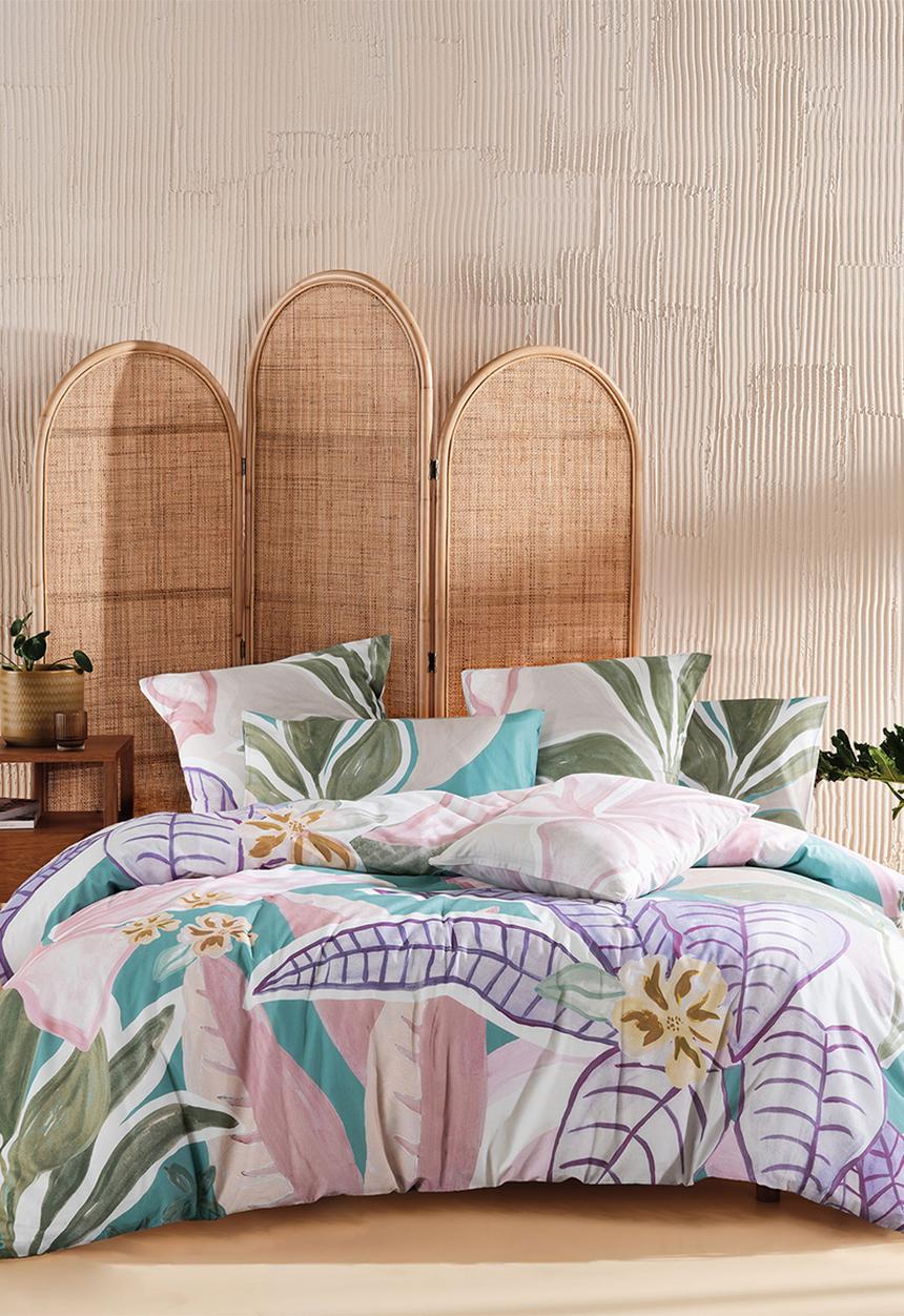 Linen House - Palmetto duvet cover set - green
