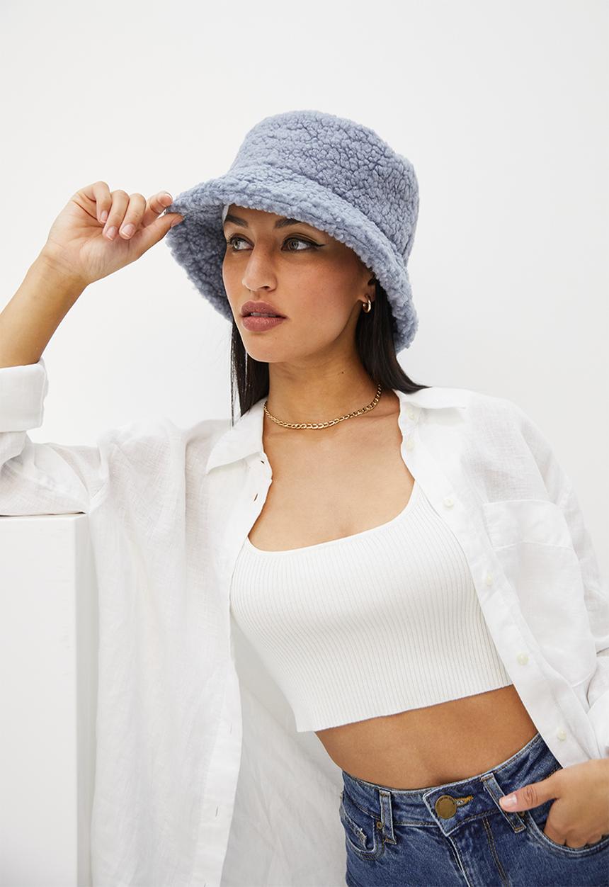 Superbalist - Sherpa bucket hat - blue