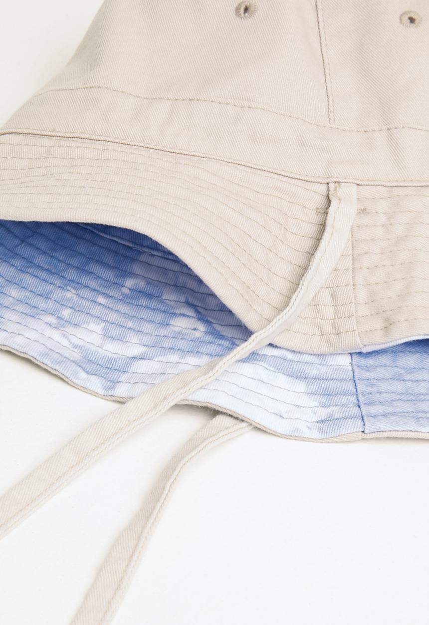 Cotton On - Reversible bucket hat - dusk blue tie dye & rainy day