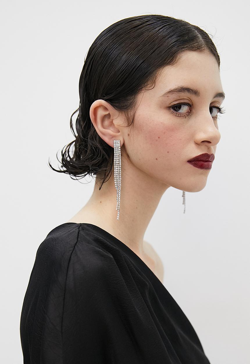 Superbalist - Diamante statements earrings - silver